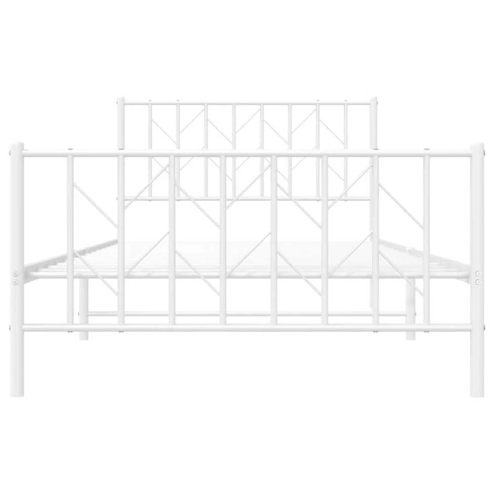 Lova Lovos rėmas su galvūgaliu/kojūgaliu, baltas, 107x203cm, metalas