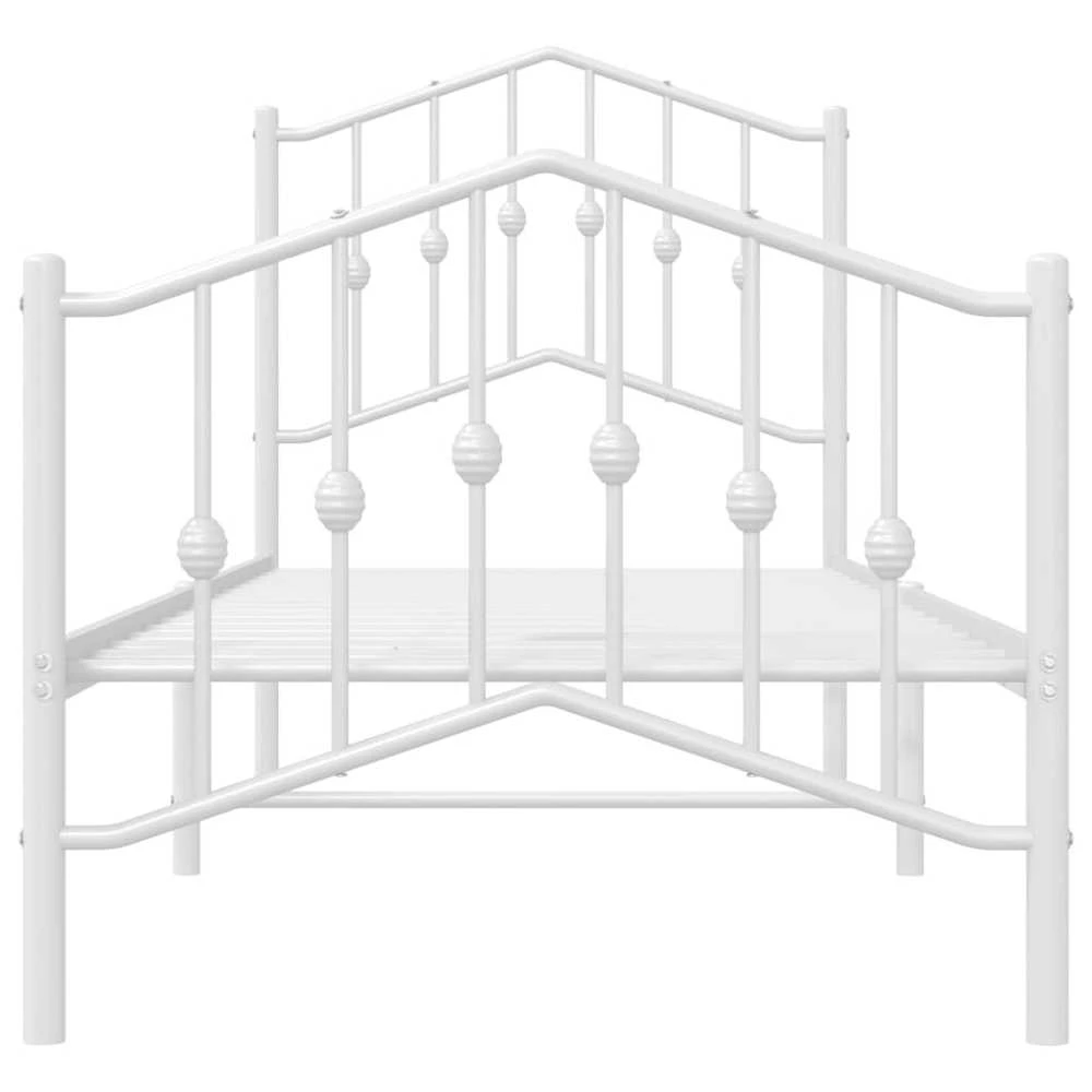 Lovos rėmas su galvūgaliu/kojūgaliu, baltas, 75x190cm, metalas