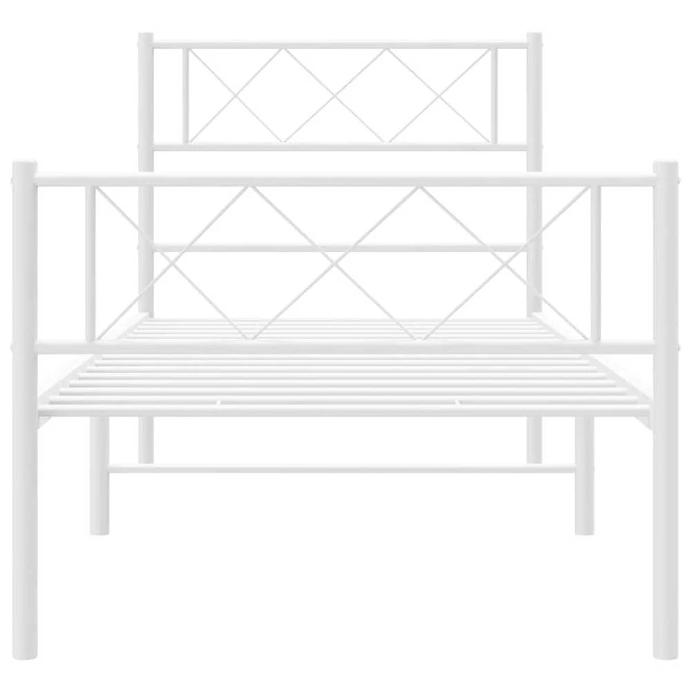 Lova Lovos rėmas su galvūgaliu/kojūgaliu, baltas, 107x203cm, metalas