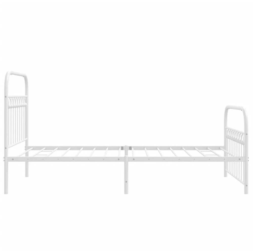 Lovos rėmas su galvūgaliu/kojūgaliu, baltas, 100x200cm, metalas
