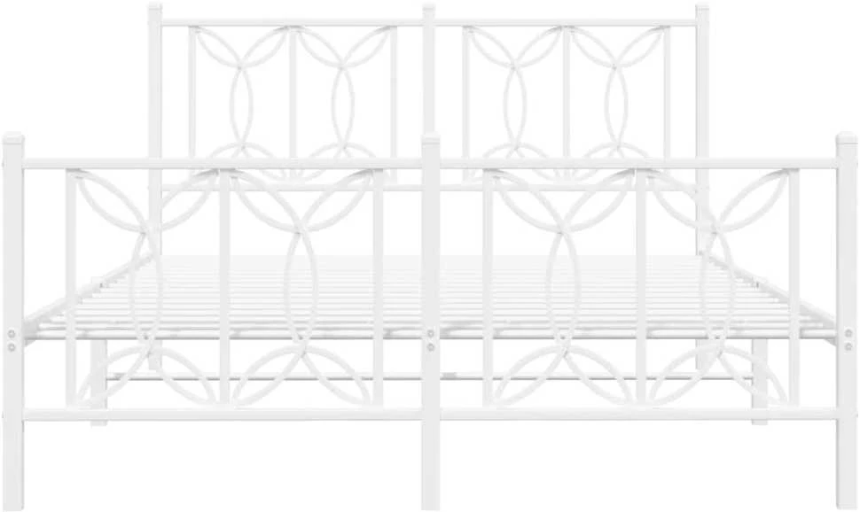 Lova Lovos rėmas su galvūgaliu/kojūgaliu, baltas, 135x190cm, metalas
