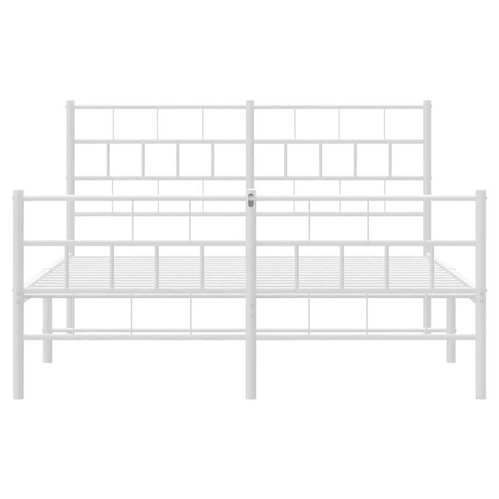 Lova Lovos rėmas su galvūgaliu/kojūgaliu, baltas, 135x190cm, metalas