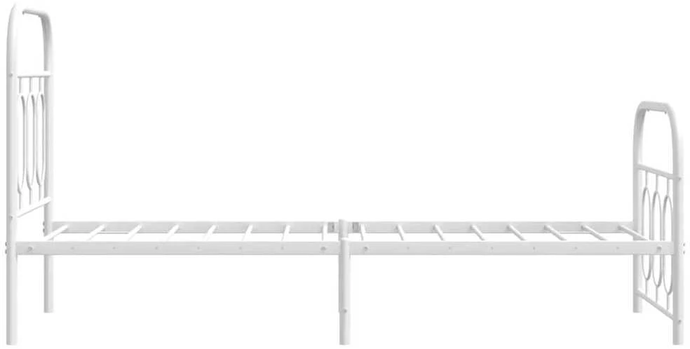 Lovos rėmas su galvūgaliu/kojūgaliu, baltas, 75x190cm, metalas