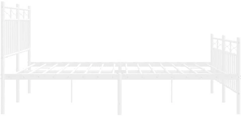 Lova Lovos rėmas su galvūgaliu/kojūgaliu, baltas, 135x190cm, metalas
