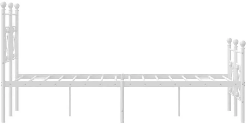 Lovos rėmas su galvūgaliu/kojūgaliu, baltas, 120x200cm, metalas