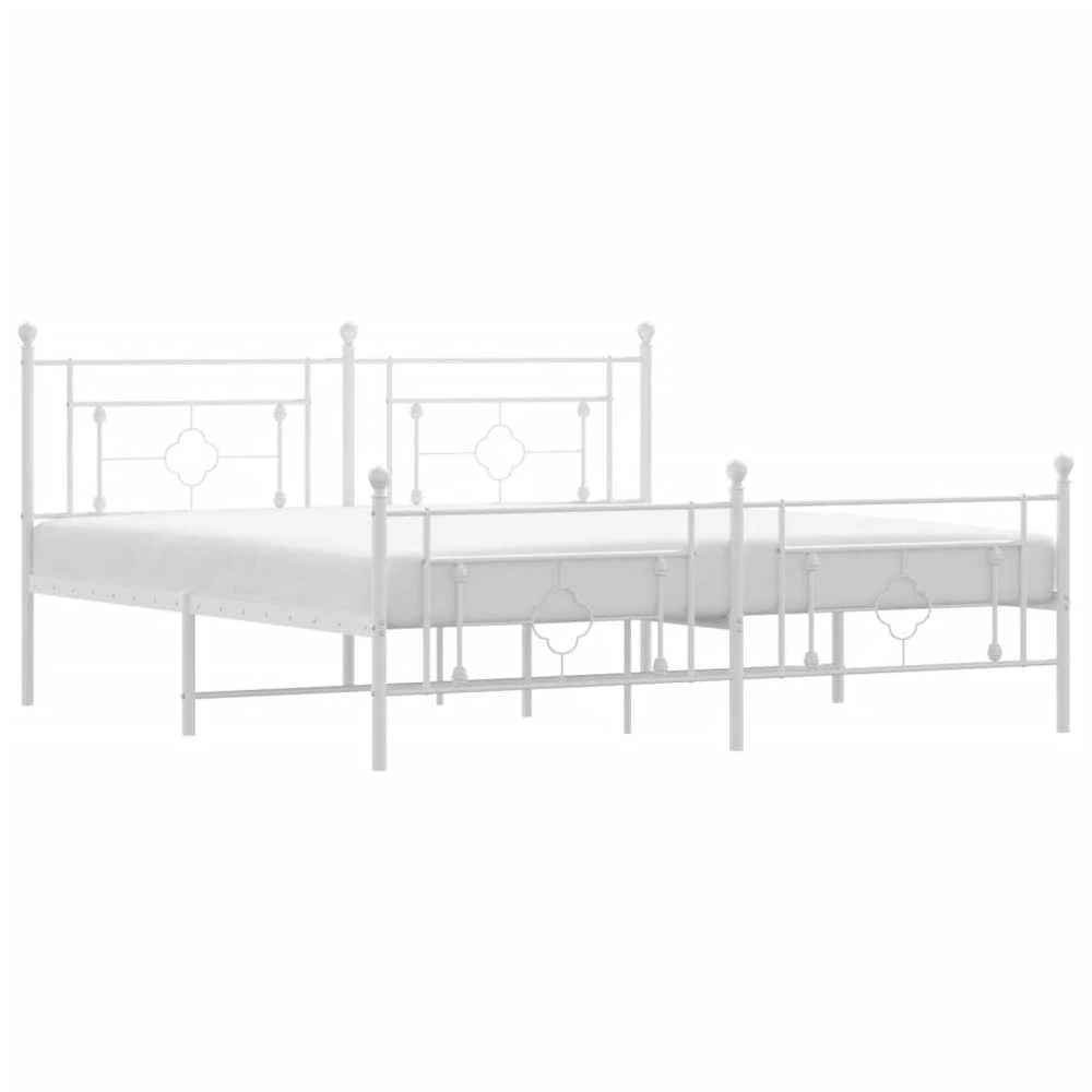 Lova Lovos rėmas su galvūgaliu/kojūgaliu, baltas, 183x213cm, metalas