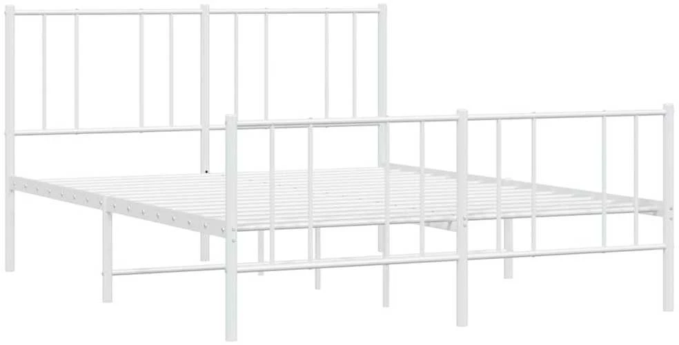 Lova Lovos rėmas su galvūgaliu/kojūgaliu, baltas, 135x190cm, metalas