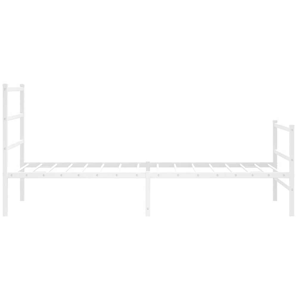 Lovos rėmas su galvūgaliu/kojūgaliu, baltas, 100x200cm, metalas
