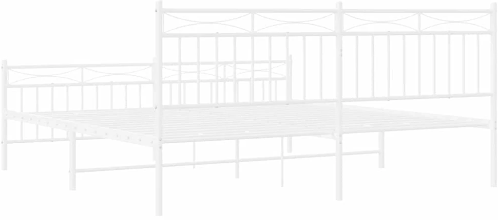 Lova Lovos rėmas su galvūgaliu/kojūgaliu, baltas, 183x213cm, metalas
