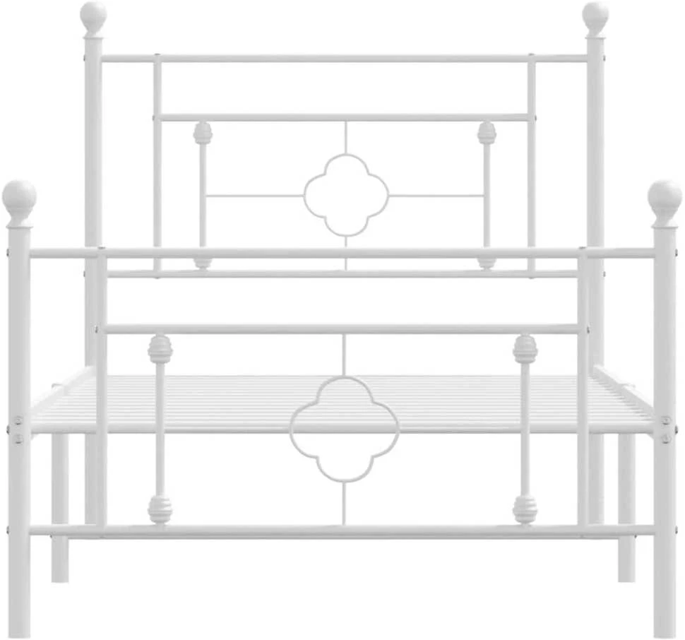 Lova Lovos rėmas su galvūgaliu/kojūgaliu, baltas, 100x190cm, metalas