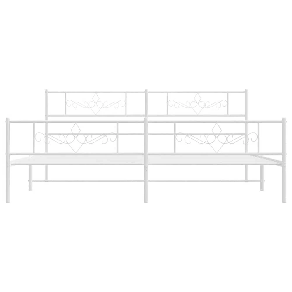 Lova Lovos rėmas su galvūgaliu/kojūgaliu, baltas, 183x213cm, metalas