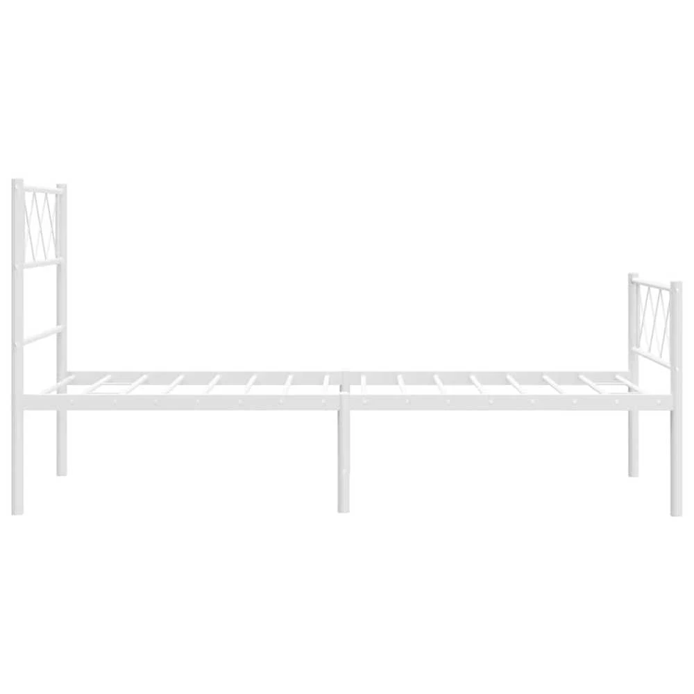 Lovos rėmas su galvūgaliu/kojūgaliu, baltas, 100x200cm, metalas