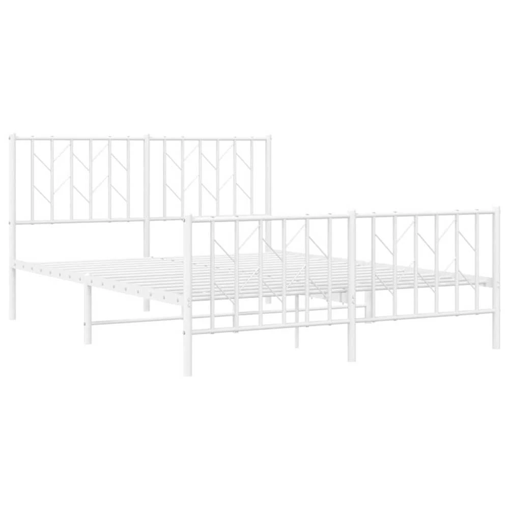 Lova Lovos rėmas su galvūgaliu/kojūgaliu, baltas, 135x190cm, metalas