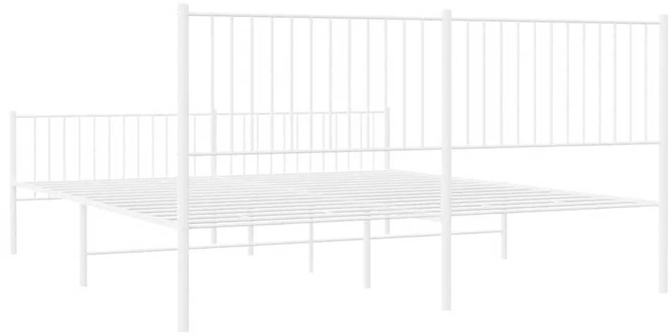 Lova Lovos rėmas su galvūgaliu/kojūgaliu, baltas, 193x203cm, metalas