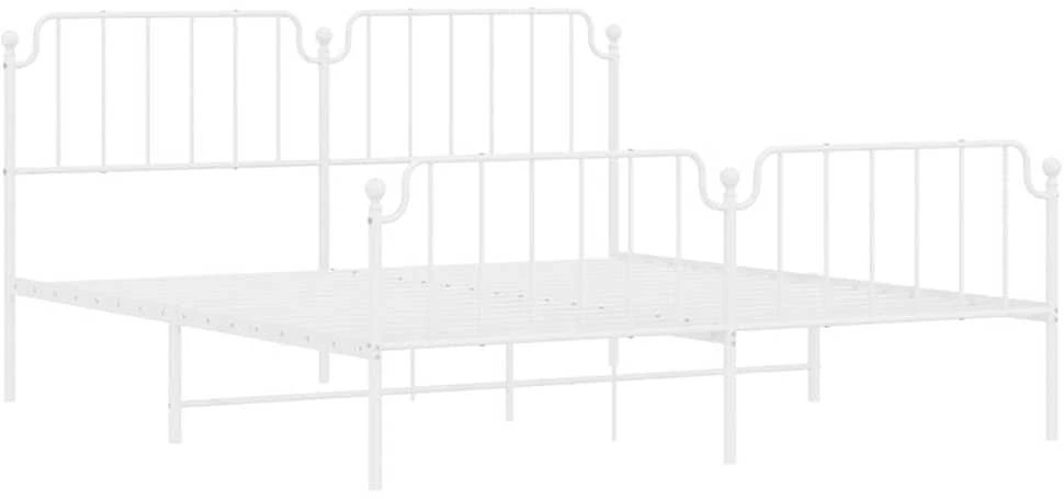 Lova Lovos rėmas su galvūgaliu/kojūgaliu, baltas, 183x213cm, metalas