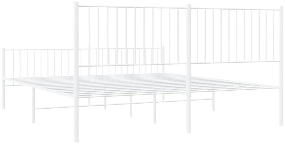 Lova Lovos rėmas su galvūgaliu/kojūgaliu, baltas, 183x213cm, metalas