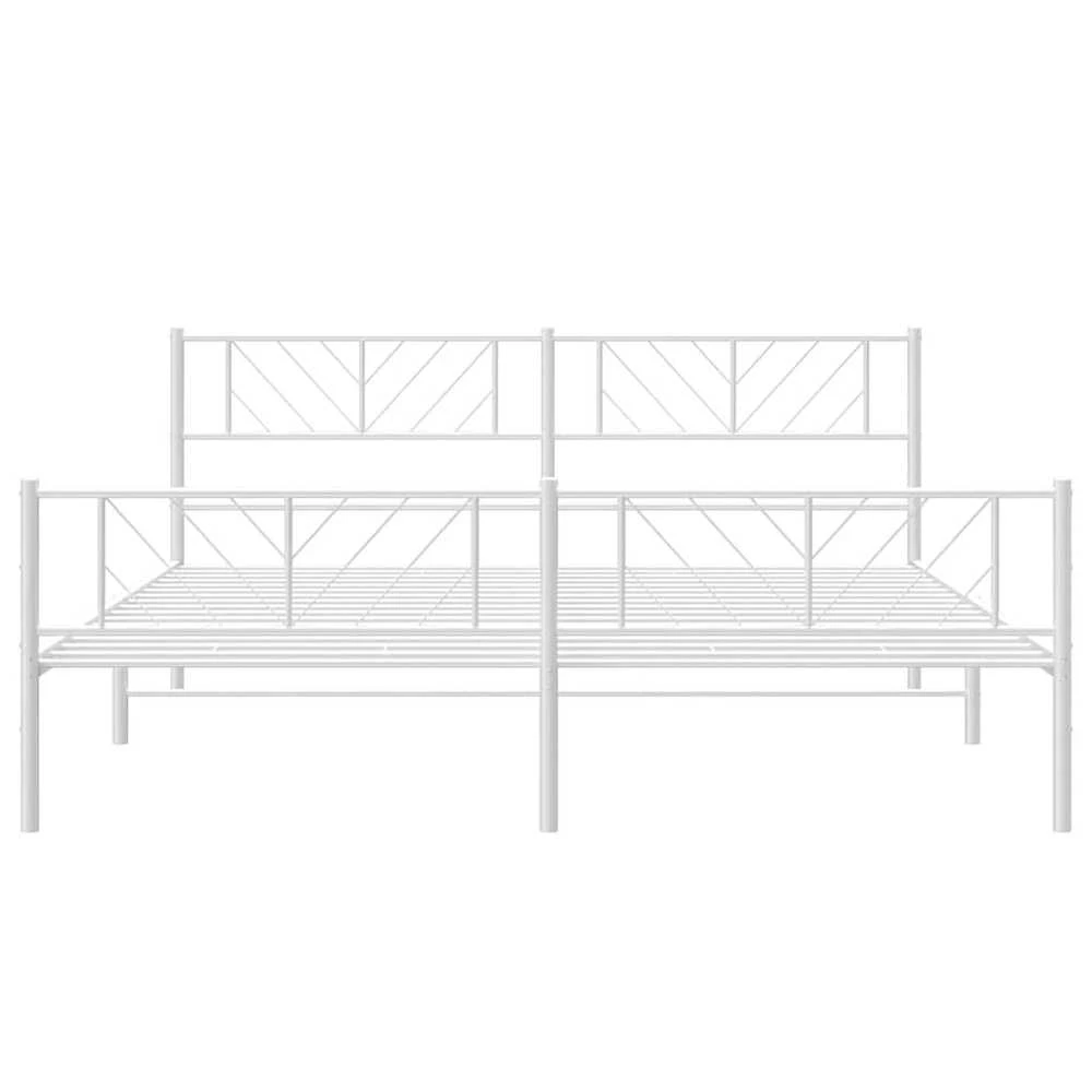 Lova Lovos rėmas su galvūgaliu/kojūgaliu, baltas, 193x203cm, metalas
