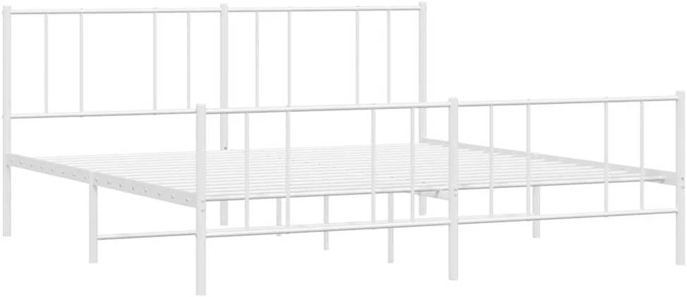 Lova Lovos rėmas su galvūgaliu/kojūgaliu, baltas, 193x203cm, metalas