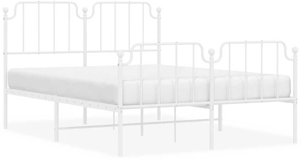 Lova Lovos rėmas su galvūgaliu/kojūgaliu, baltas, 135x190cm, metalas