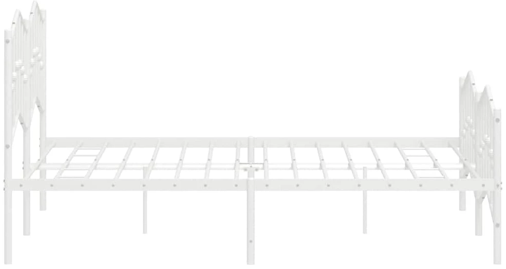 Lova Lovos rėmas su galvūgaliu/kojūgaliu, baltas, 135x190cm, metalas
