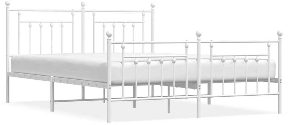 Lova Lovos rėmas su galvūgaliu/kojūgaliu, baltas, 183x213cm, metalas