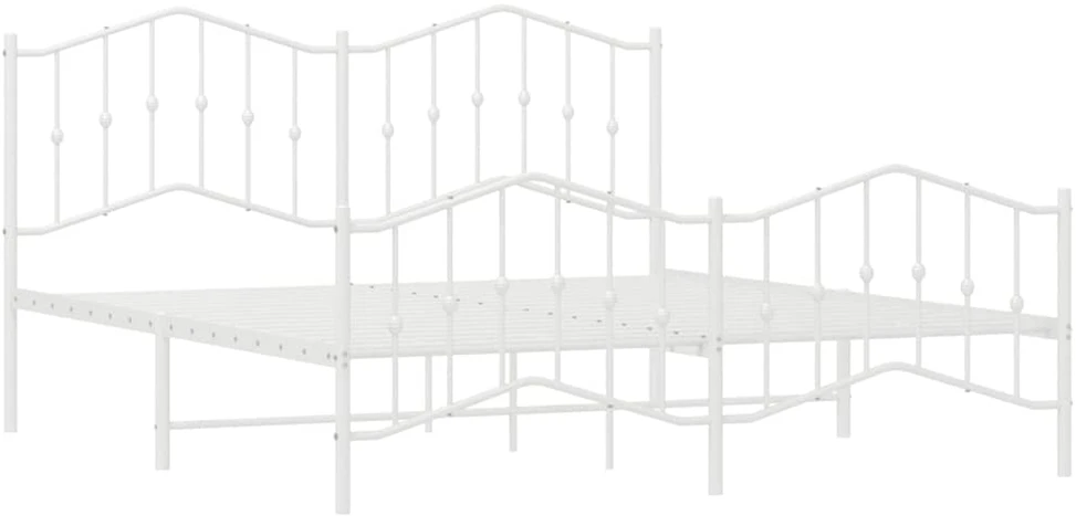 Lova Lovos rėmas su galvūgaliu/kojūgaliu, baltas, 183x213cm, metalas
