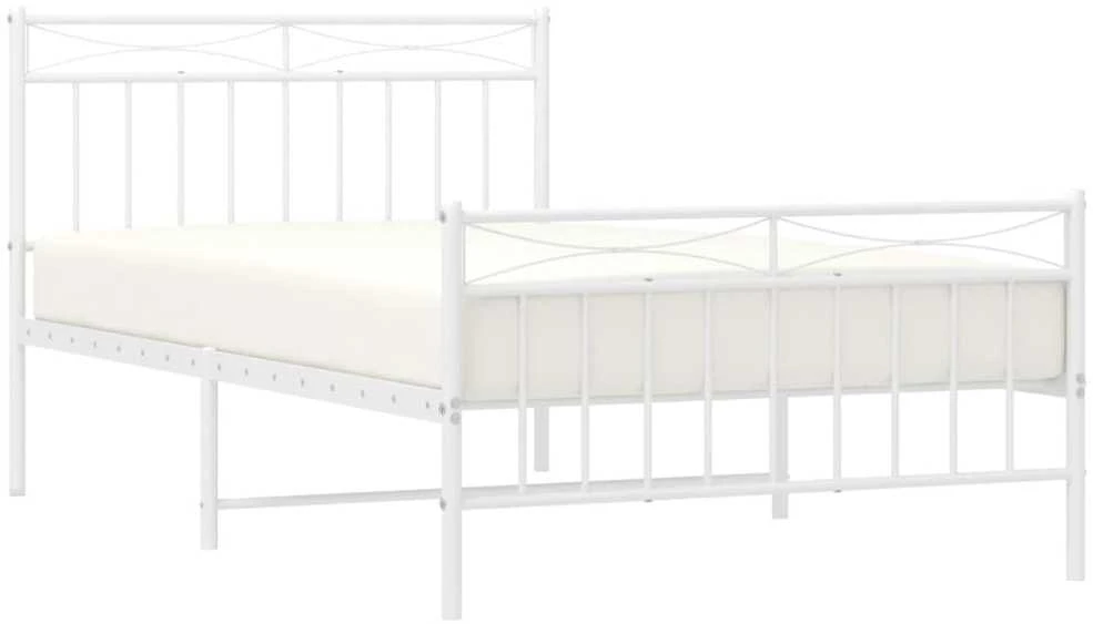 Lova Lovos rėmas su galvūgaliu/kojūgaliu, baltas, 107x203cm, metalas