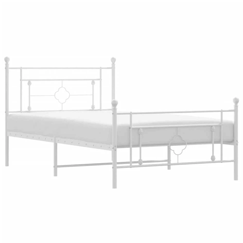 Lova Lovos rėmas su galvūgaliu/kojūgaliu, baltas, 107x203cm, metalas