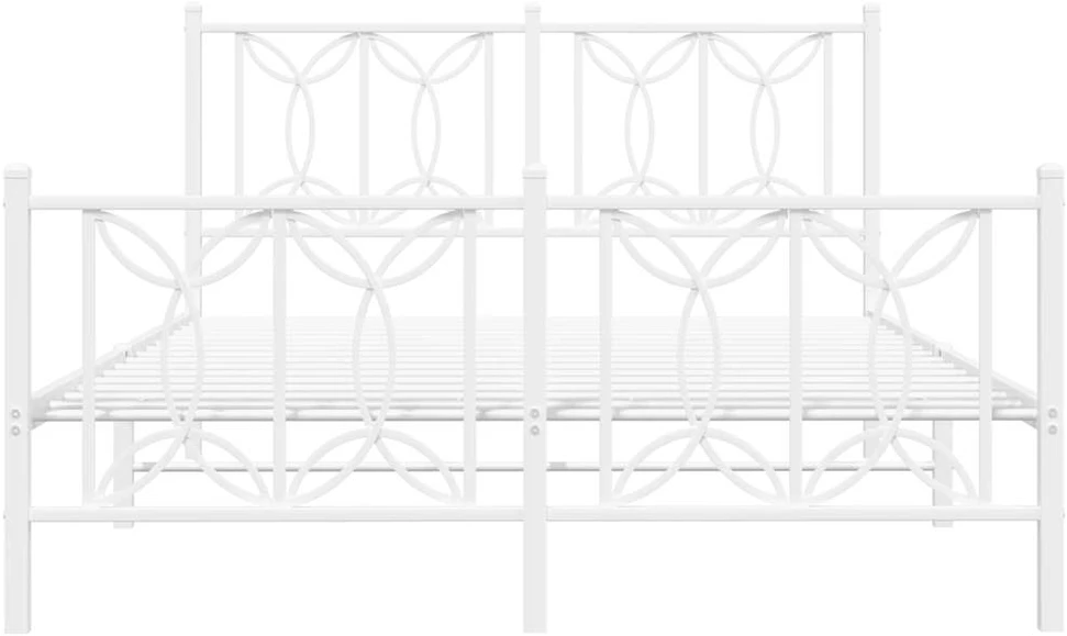 Lova Lovos rėmas su galvūgaliu/kojūgaliu, baltas, 135x190cm, metalas
