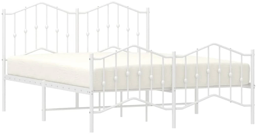 Lova Lovos rėmas su galvūgaliu/kojūgaliu, baltas, 135x190cm, metalas