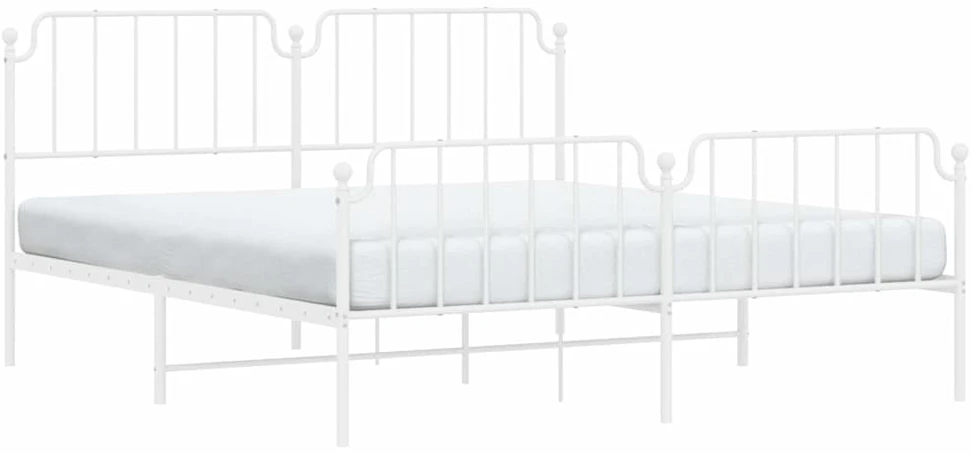 Lova Lovos rėmas su galvūgaliu/kojūgaliu, baltas, 183x213cm, metalas