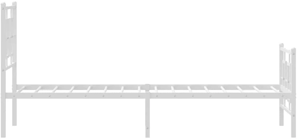 Lovos rėmas su galvūgaliu/kojūgaliu, baltas, 80x200cm, metalas