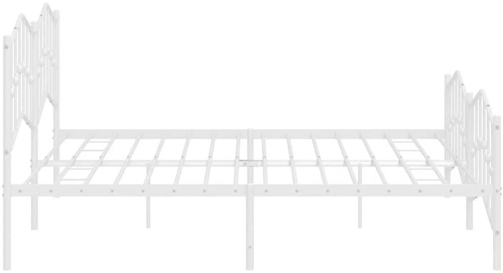 Lovos rėmas su galvūgaliu/kojūgaliu, baltas, 200x200cm, metalas