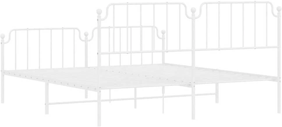 Lova Lovos rėmas su galvūgaliu/kojūgaliu, baltas, 183x213cm, metalas