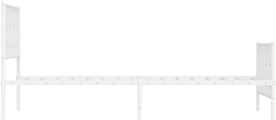 Lova Lovos rėmas su galvūgaliu/kojūgaliu, baltas, 107x203cm, metalas