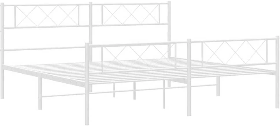 Lova Lovos rėmas su galvūgaliu/kojūgaliu, baltas, 183x213cm, metalas