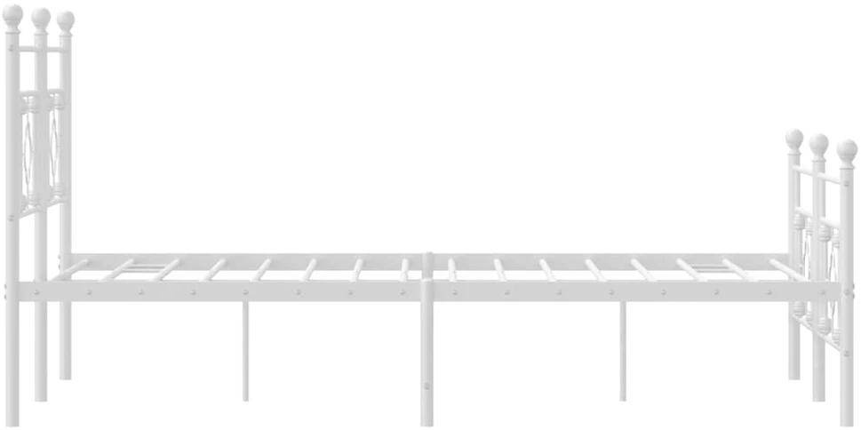 Lovos rėmas su galvūgaliu/kojūgaliu, baltas, 140x190cm, metalas