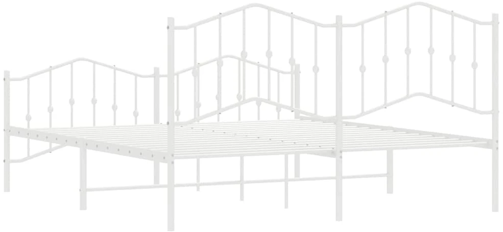 Lova Lovos rėmas su galvūgaliu/kojūgaliu, baltas, 183x213cm, metalas