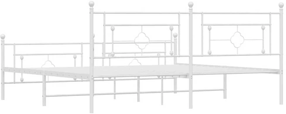Lova Lovos rėmas su galvūgaliu/kojūgaliu, baltas, 193x203cm, metalas
