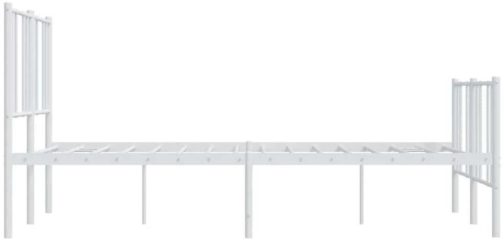 Lovos rėmas su galvūgaliu/kojūgaliu, baltas, 150x200cm, metalas