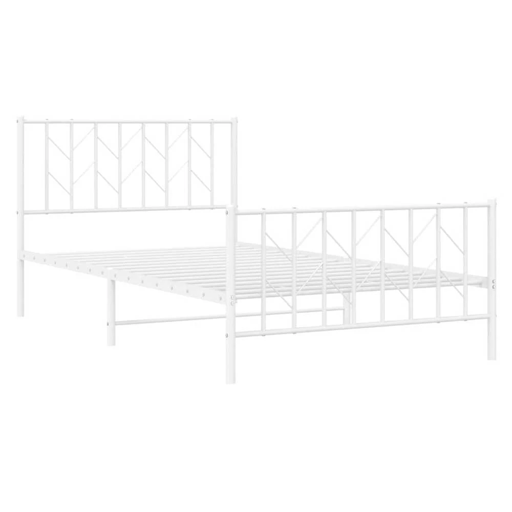 Lova Lovos rėmas su galvūgaliu/kojūgaliu, baltas, 107x203cm, metalas