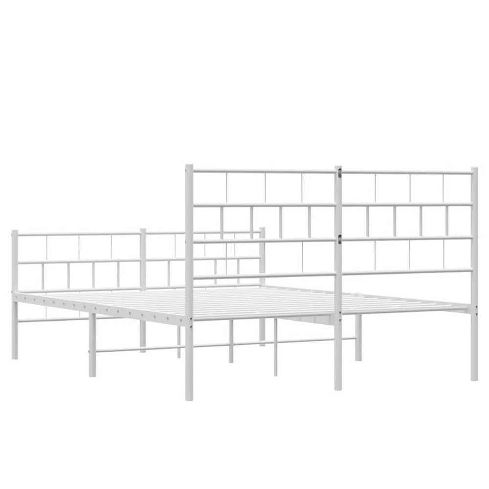 Lova Lovos rėmas su galvūgaliu/kojūgaliu, baltas, 135x190cm, metalas