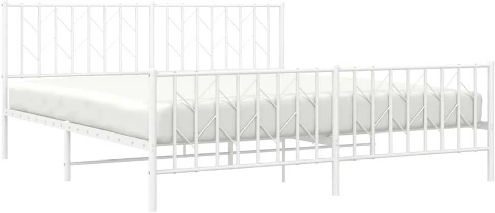Lova Lovos rėmas su galvūgaliu/kojūgaliu, baltas, 183x213cm, metalas