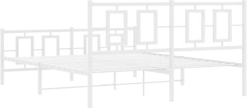 Lovos rėmas su galvūgaliu/kojūgaliu, baltas, 150x200cm, metalas