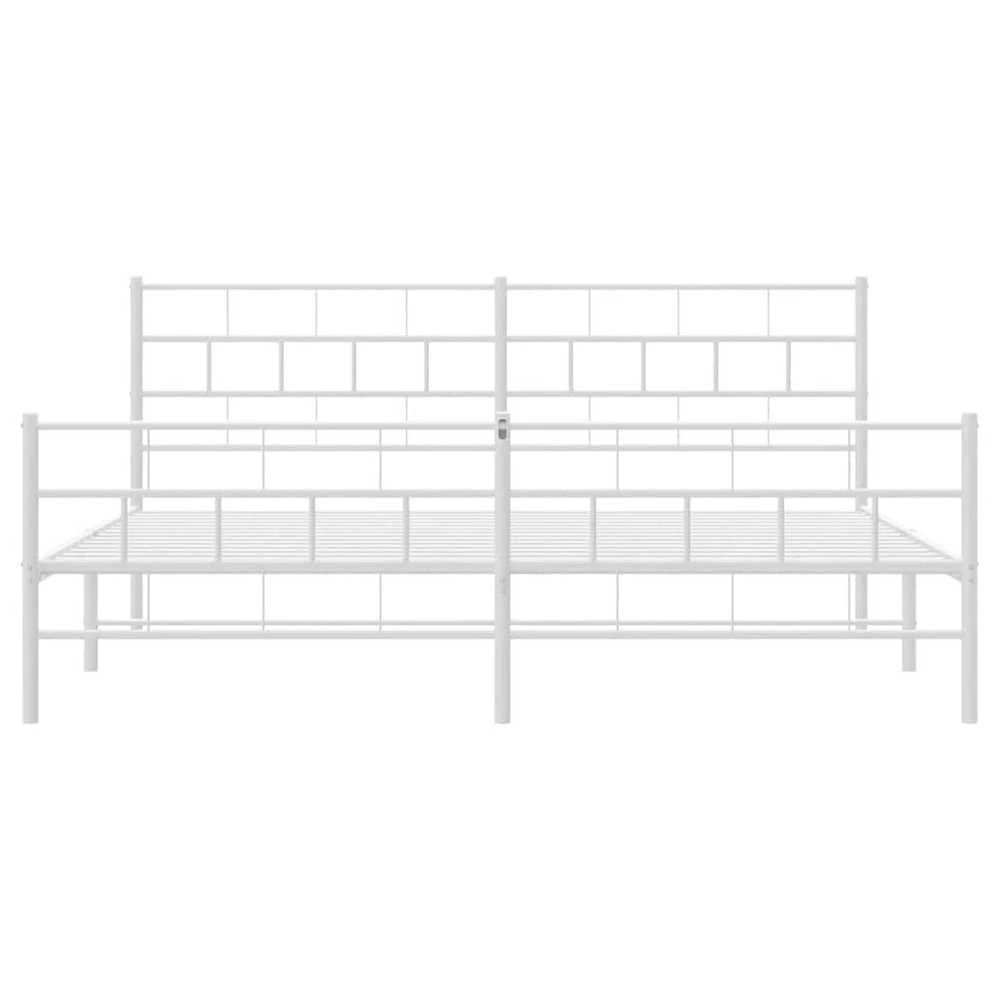 Lova Lovos rėmas su galvūgaliu/kojūgaliu, baltas, 183x213cm, metalas