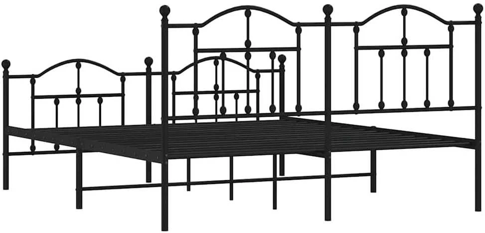 Lova Lovos rėmas su galvūgaliu/kojūgaliu, juodas, 183x213cm, metalas
