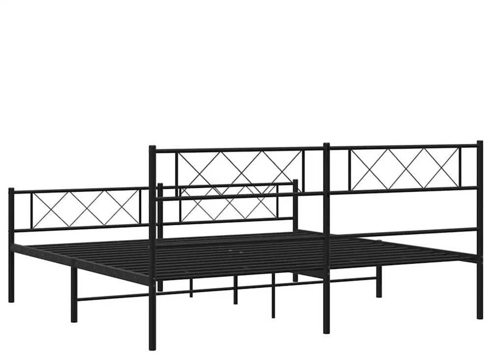 Lova Lovos rėmas su galvūgaliu/kojūgaliu, juodas, 183x213cm, metalas