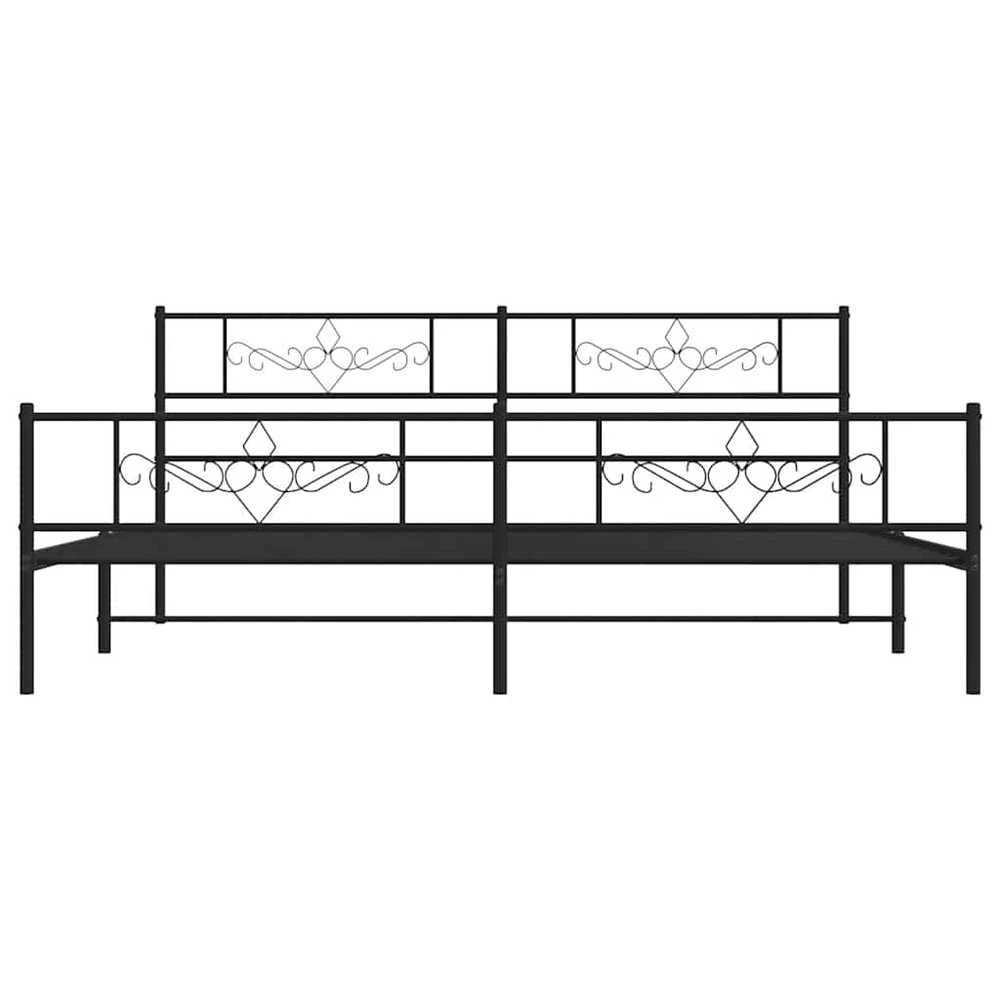 Lova Lovos rėmas su galvūgaliu/kojūgaliu, juodas, 183x213cm, metalas