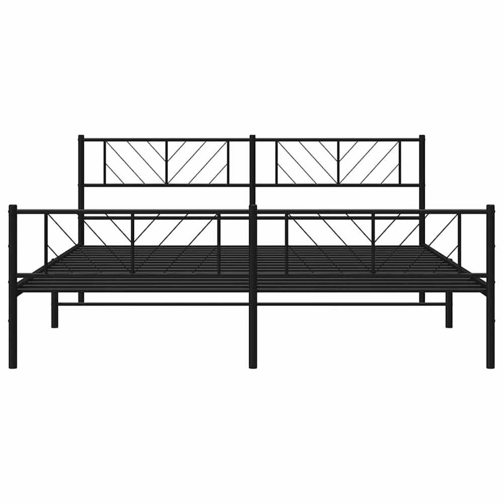 Lova Lovos rėmas su galvūgaliu/kojūgaliu, juodas, 193x203cm, metalas