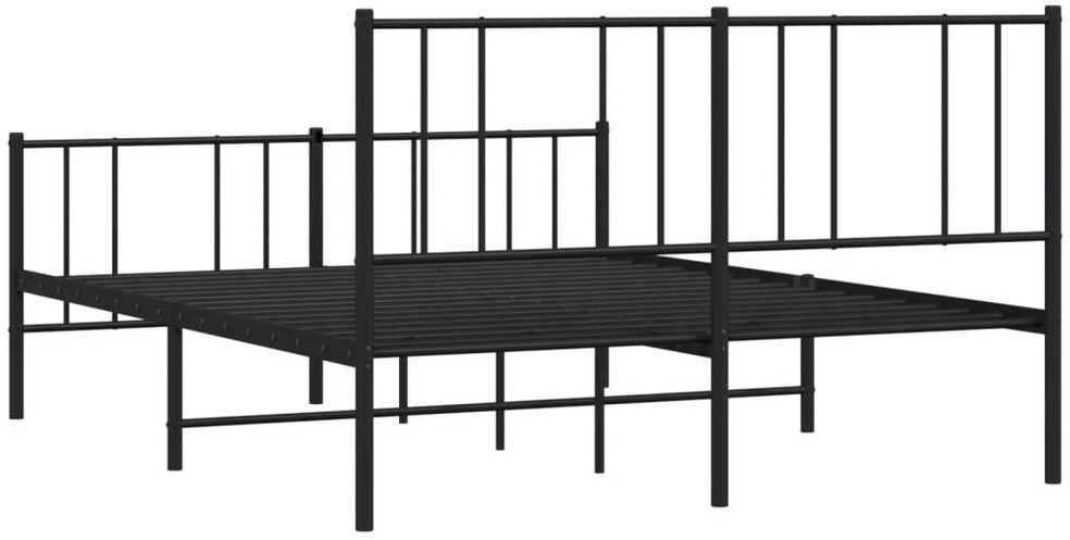 Lovos rėmas su galvūgaliu/kojūgaliu, juodas, 120x190cm, metalas